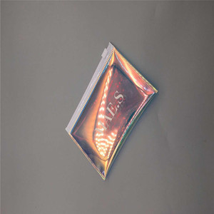 LOGO Custom Casual Shiny Holographic Handbag Laser Iridescent Tote <strong>Bag</strong> Hologram <strong>Rainbow</strong> <strong>Bag</strong> - Product Image 2