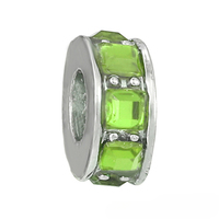 Alliage de strass vert perle entretoise cristal pomme perlée étoile anneau perles en vrac bricolage femmes bracelet accessoires grand trou perles