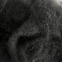 Fibre de polyester recyclable 100% polyester, noire, solide, 4D 75 mm, rembourrage industriel durable