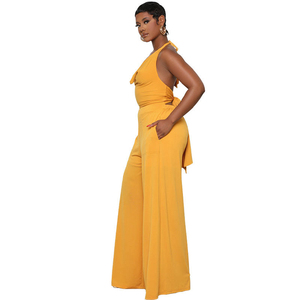 <span class=keywords><strong>Mono</strong></span> de Verano para Mujer, Color Sólido, Holgado, con Tirantes, Pierna Ancha, Transpirable, Tejido Calado, para Salir - Product Image 4