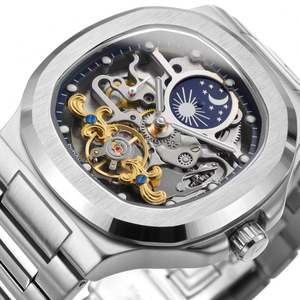 Reloj Forsining de Primera Marca para Hombre, Automático, Mecánico, con Tourbillon, Fase Lunar, Acero, Resistente al Agua, Esqueleto, Luminoso, Reloj Hombre - Product Image 3