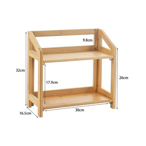 Étagère à épices en bambou sur mesure fabriquée en usine, étagère de rangement multifonctionnelle pour cosmétiques, amovible et pliable - Product Image 5