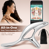 Outil de massage Gua Sha ergonomique en alliage de zinc personnalisé OEM pour le corps entier avec étiquette privée, fabriqué en Chine