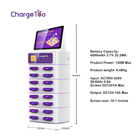 Armoire de chargeur de location d'énergie mobile portable de grande capacité à 16 emplacements avec écran magnétique de location multi-emplacements