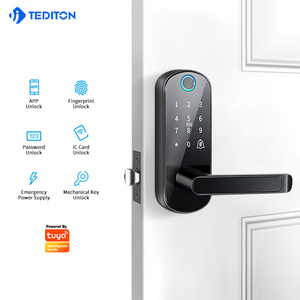 Tediton Kunci Pintu Pintar WIFI Aplikasi Tuya, Gagang Kunci Pintu Pintar Sidik Jari <span class=keywords><strong>Digital</strong></span> - Product Image 3