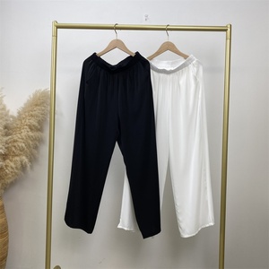 6809+1434 # Ensemble pantalon Abaya tendance, robe élégante à fente avec pantalon noir ou blanc classique, ensemble 2 pièces pour femmes - Product Image 5