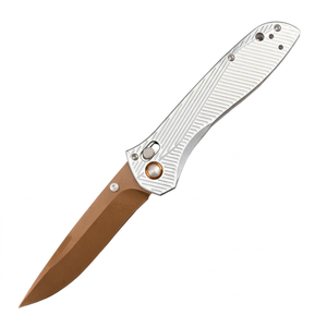 มีดพับ BM710 D2 ใบมีดหนา 0.3 มม. ด้ามอลูมิเนียม ประสิทธิภาพสูง ปลอดภัย สำหรับการล่าสัตว์ ป้องกันตัว และงาน DIY - Product Image 1