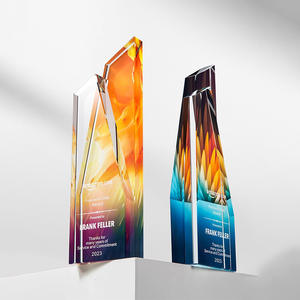 เกียรติยศของคริสตัลระดับสูงที่กำหนดเองโลโก้คริสตัลถ้วยรางวัลแก้วรางวัลถ้วยรางวัลธุรกิจพร้อมกล่องของขวัญ - Product Image 4