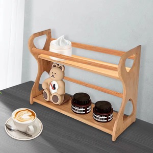 Bamboo 2-Tier <b>Spice</b> <b>Rack</b> Natural Color <b>Wall</b> Mounted Kitchen Storage Organizer For Home Use - Product Image 1