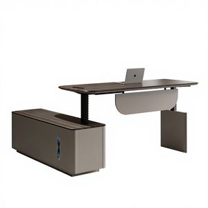 <span class=keywords><strong>Bureau</strong></span> d'ordinateur moderne <span class=keywords><strong>de</strong></span> luxe léger et écologique, réglage électrique intelligent à double moteur, hauteur ajustable, <span class=keywords><strong>rangement</strong></span> verrouillable, <span class=keywords><strong>bois</strong></span> simple - Product Image 1