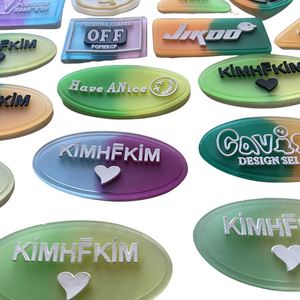 Wholesale Custom Clothing Hat logo 3D <b>Transparent</b> Neon Color Soft Rubber PVC Silicone Embossed Patch <b>Label</b> Pvc Patch - Product Image 3