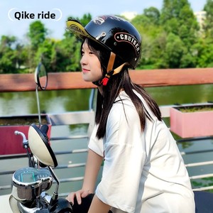 <span class=keywords><strong>Casco</strong></span> de Béisbol para Niñas, Lindo y Retro, para Motocicleta, Scooter, Coche Eléctrico, Universal para las Cuatro Estaciones, Certificado 3C - Product Image 4