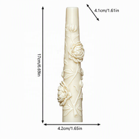 Cetakan Lilin Silikon Seri Pernikahan 3D Botol Sampanye Gaun Pengantin Gelas Bunga Mawar Cetakan Lilin Aromaterapi untuk DIY Pernikahan