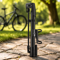 Mini pompe à vélo, pompe à air manuelle pour valve Presta et Schrader, gonfleur de pneus manuel pour le cyclisme en extérieur