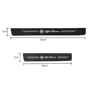 4 autocollants de voiture en fibre de carbone pour seuil de porte <span class=keywords><strong>LOGO</strong></span> pour <span class=keywords><strong>Alfa</strong></span> <span class=keywords><strong>Romeo</strong></span> 159 <span class=keywords><strong>147</strong></span> 156 166 Accessoires - Product Image 2