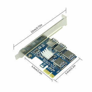 Ruicorp Bộ Chuyển Đổi <span class=keywords><strong>PCI</strong></span>-<span class=keywords><strong>E</strong></span> <span class=keywords><strong>1X</strong></span> Sang 4 USB 3.0 Cho <span class=keywords><strong>Card</strong></span> Riser PCIE <span class=keywords><strong>1X</strong></span> Đến 16X Bộ Chia Nhân Cổng <span class=keywords><strong>PCI</strong></span> Express Cho <span class=keywords><strong>Card</strong></span> Đồ Họa Video GPU - Product Image 5