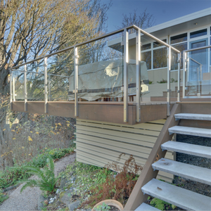 Aangepaste 304 Roestvrij Staal Trapleuning Systeem Glazen Balustrade Post Voor Trap Balkondek - Product Image 1