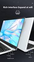 Laptop MiniTree 14 inci Intel Generasi ke-12 N100 Quad Core 3.40 GHz 12GB 16GB DDR5 Onboard 240GB 512GB SSD Keyboard Backlit Cokelat
