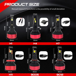 Faros Delanteros LED para Automóvil R9 Max <span class=keywords><strong>Flip</strong></span> Chip 300W 60000LM, H7 H11 9005 9006 9012 H4, Luces LED para Auto - Product Image 6