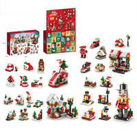 Nouveau calendrier de l'avent de Noël 2024, ensemble de blocs de construction pour enfants, calendrier de compte à rebours de 24 jours, cadeaux pour garçons et filles, jouets de Noël à faire soi-même