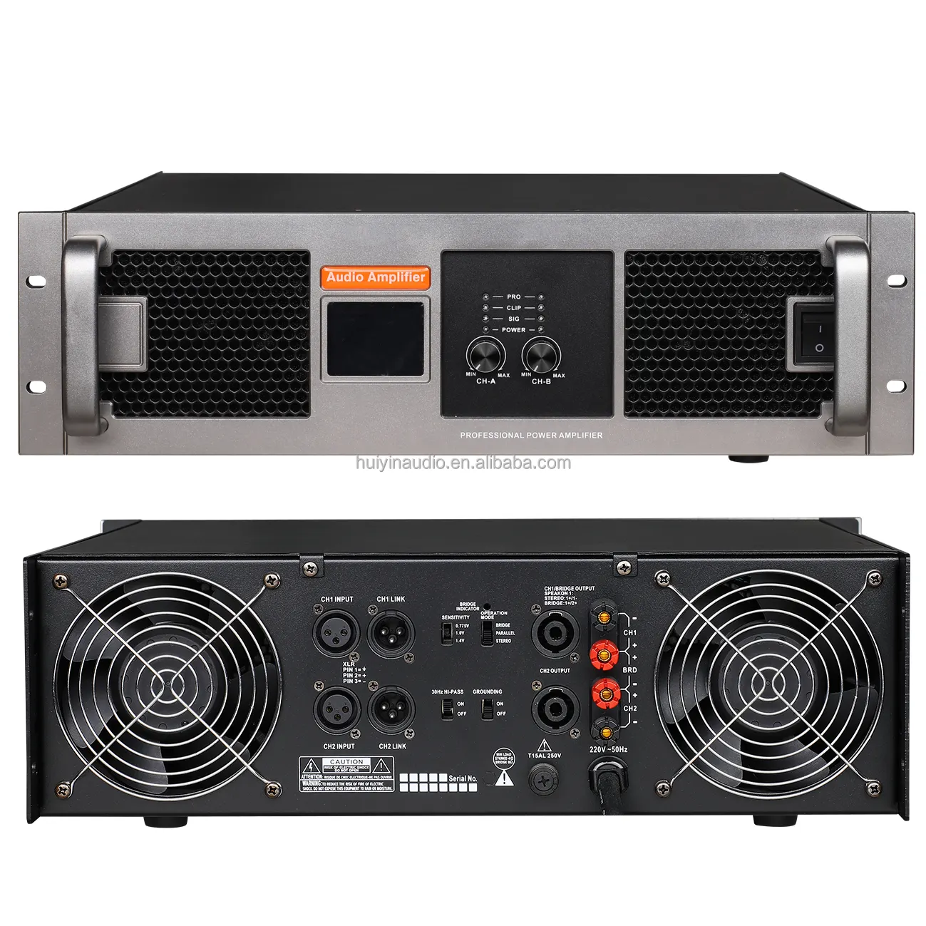 Amplificateur RX-20 à deux canaux 2x2000W 8Ohm amplificateur professionnel classe H 2 ventilateurs 2CH Pro amplis pour événements Bar KTV Disco Audio