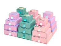 Boîte d'emballage de bijoux personnalisée avec logo de luxe, bracelet, collier, bague, boucles d'oreilles, matériaux recyclés, carton rigide, éponge, fabrication artisanale