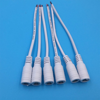 Kabel Daya Pigtail DC Male 5.5x2.1mm Putih 15cm 12V 1A Ujung Kawat Terbuka untuk Kamera CCTV Lampu LED Strip