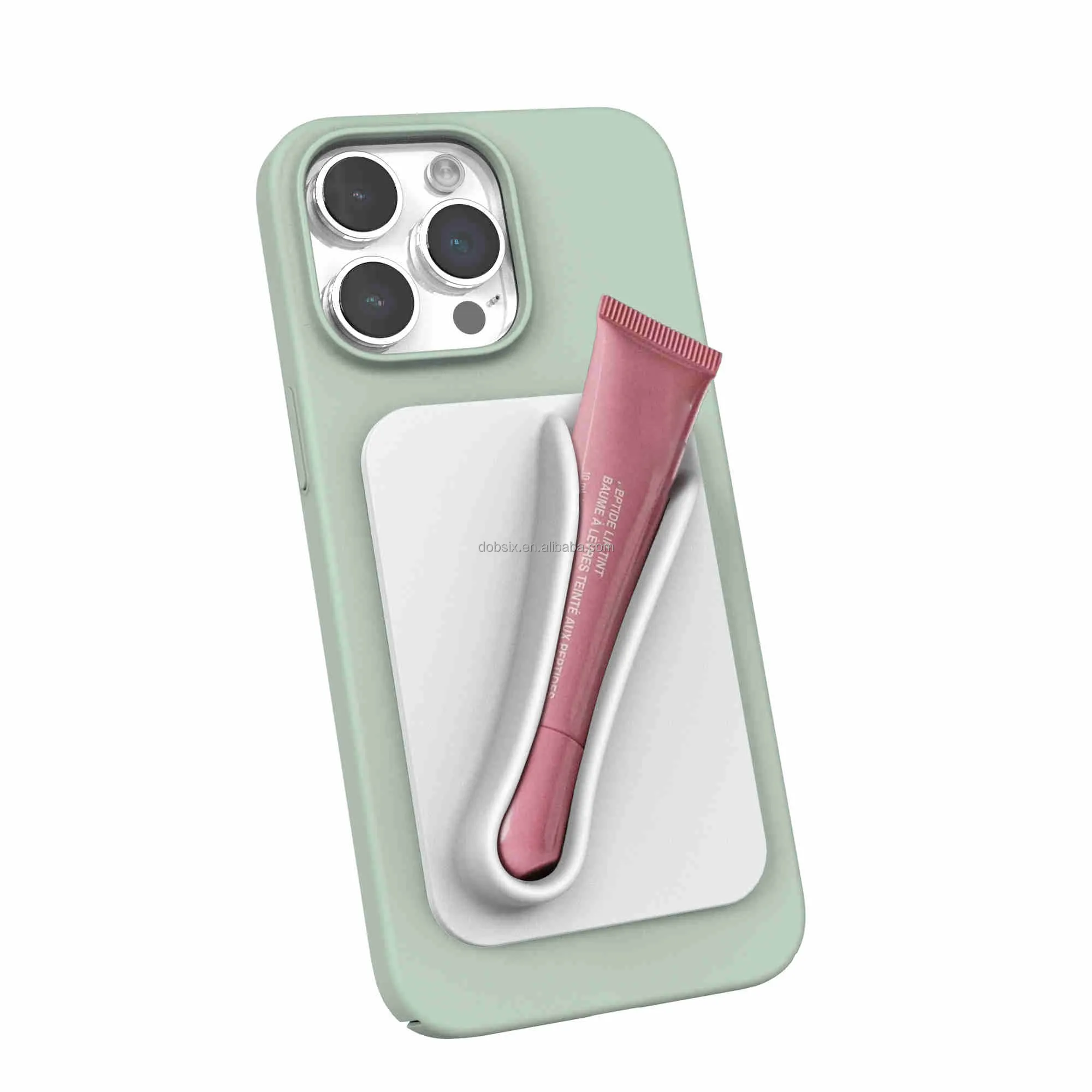 New for iPhone Case Custom Logo Adhesive Sticker Lip Gloss Phone Case for iPhone 15 Lip Tint Balm Lipstick Phone Case Sticker