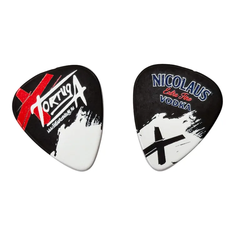 Celulóide 0.46 0.6 0.71 0.81 0.88 0.96 1.0 1.2 e 1.5 milímetros popular design personalizado costume da guitarra picks plectrum