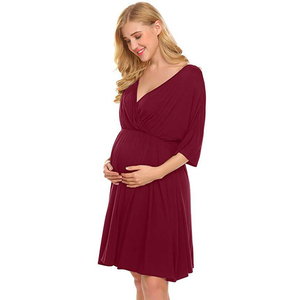 Vestiti di maternità di modo all'ingrosso <span class=keywords><strong>per</strong></span> il vestito di maternità modale delle <span class=keywords><strong>donne</strong></span> della camicia <span class=keywords><strong>da</strong></span> <span class=keywords><strong>notte</strong></span> incinta - Product Image 4