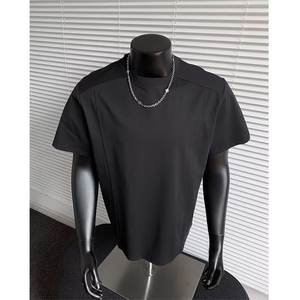 Camiseta de Verano para Hombre, Estilo Americano, Cuello Redondo, Holgada, de Manga Corta, Lisa, Vintage, Transpirable - Product Image 2