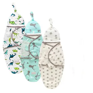 Baby Newborn Blanket 0-4 Months Organic Cotton Cartoon Swaddle Baby Sleeping Bag Cuddling Newborn Sleeping Bag