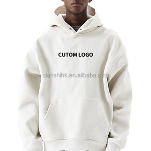 Pull noir de haute qualité Hoodies Heavyweight Premium French Terry Hoodies 100% coton Hommes Cropped Essentials Hoodie - Product Image 4