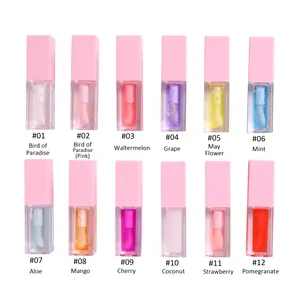 Private Label 12 Colors Water Mirror Glossy Lip Gloss Set Moisturizing Glitter Lip Gloss Kit Long Lasting Makeup Lipgloss Set