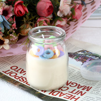 Bougie parfumée artisanale en cire de soja, style dessert, en pot en verre, pour aromathérapie, décoration, cadeau, ornement pour la maison et les fêtes