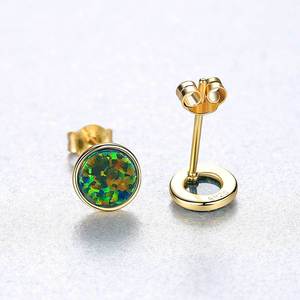 Minimalist S925 Silver Bezel Setting <b>Opal</b> Stud <b>Earrings</b> For Women Everyday Wear Fashion Jewelry Gift - Product Image 6