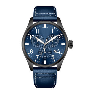 Montre de luxe multifonctionnelle avec chronographe, design vintage, mouvement mécanique, montre de créateur personnalisée, montre de luxe pour homme - Product Image 4