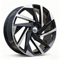 Rines Deportivos de Aleación de 17 18 19 20 Pulgadas 5x112 con Acabado Negro Mecanizado, Rines Personalizados para Automóviles, Rines de Repuesto
