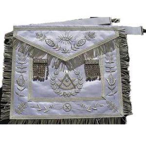 Wholesale International Masonic Regalia Apron Hand Embroidered White Oes Masonic Apron - Product Image 2