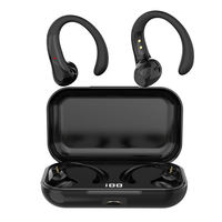 Écouteurs sportifs sans fil semi intra-auriculaires à suspension auriculaire 2026, son stéréo, affichage numérique