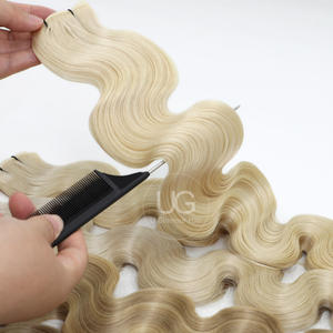 U魅力2025新趋势无脱落体波天才纬纱接发批发高品质人发纬纱 - Product Image 5