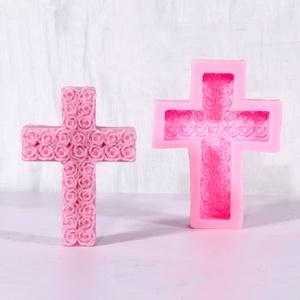 Molde de silicona al por mayor para velas con forma de cruz para decoración de Halloween, molde 3D DIY para Halloween - Product Image 4