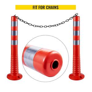 Poste Delimitador de Tráfico Reflectante Naranja de 75 cm (30 Pulgadas) de Plástico PU TPU <span class=keywords><strong>Flexible</strong></span> para Separación de Carreteras, Venta al por Mayor de Fábrica - Product Image 3