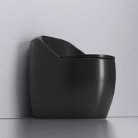 Siphonique coloré monté sur le sol, toilette monobloc Commode Wc en céramique jaune