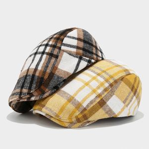 Autumn Winter Fashion Plaid Ivy Cap <b>Hat</b> Classic England Ivy Beret <b>Hat</b> High Quality Vintage Ivy <b>Hats</b> - Product Image 3