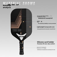 Raquette de pickleball en fibre de carbone, bord intégré pressé à chaud, surface sablée sans bordure, haute légèreté, sport