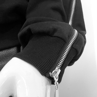 Veste en coton épais unisexe personnalisable avec logo OEM ODM, fermeture éclair, imprimé crâne Y2K avec strass sur toile d'araignée pour homme