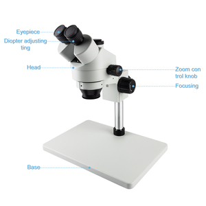 Microscopio estereoscópico Hd para reparación de teléfonos móviles, lupa <span class=keywords><strong>Trinocular</strong></span> estéreo con Zoom, suministro de fábrica, 7-45x OEM - Product Image 6