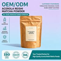 Poudre d'Acerola, Reishi et Matcha OEM ODM Marque Privée Mélange pour Boisson Superaliment Vitamine C Énergie pour Autres Compléments Santé