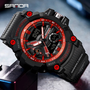 SANDA 2023 nouveau Style <span class=keywords><strong>G</strong></span> nouvelles <span class=keywords><strong>montres</strong></span> pour hommes 50M étanche choc sport décontracté montre à Quartz pour <span class=keywords><strong>homme</strong></span> montre-bracelet numérique horloge 3179 - Product Image 2